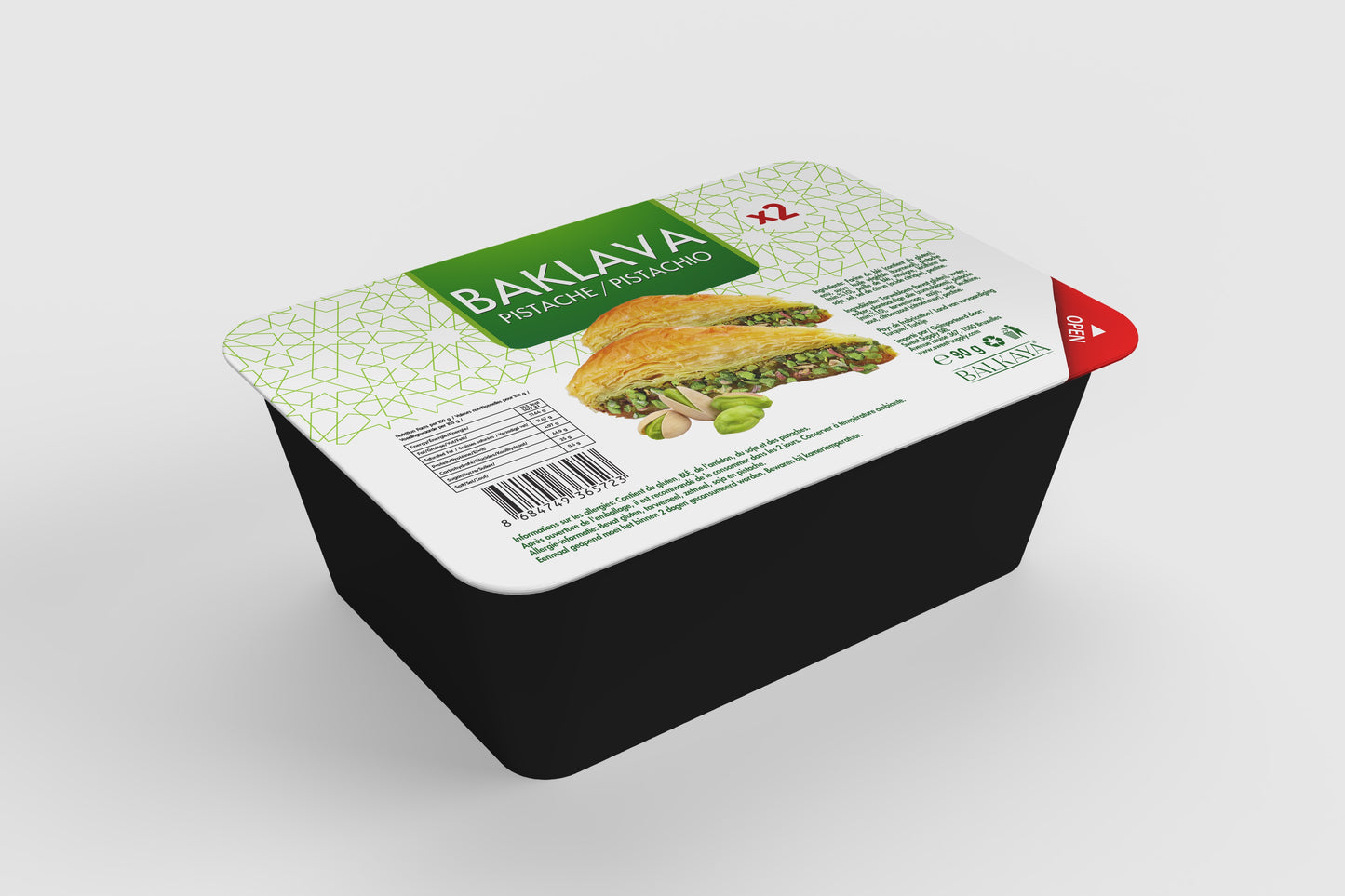 Baklava à la pistache (2 Slice) 90 gr